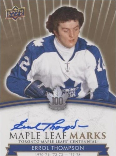2017 Upper Deck Toronto Maple Leafs Centennial - Errol Thompson #MLM-ET