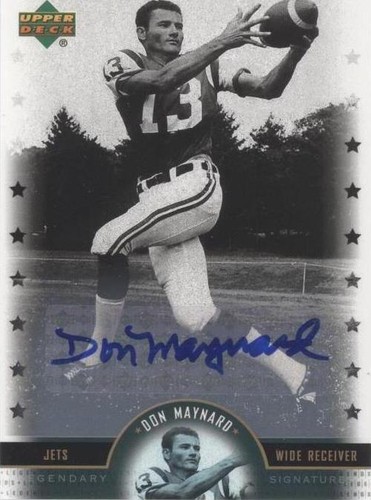 2005 Upper Deck NFL Legends Don Maynard #LS-DM