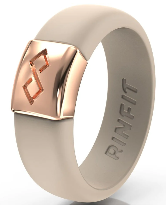 Rinfit Infinity&Metal Silicone Rings for Women. Soft & Comfortable Wedding Band