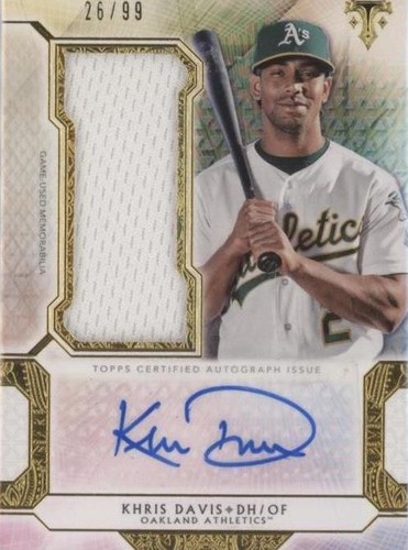 2018 Topps Triple Threads - Khris Davis #UAJR-KD