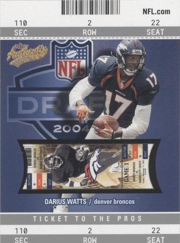 2004 Fleer Authentix Darius Watts #128