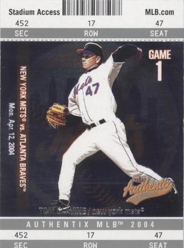 2004 Fleer Authentix - Tom Glavine #5