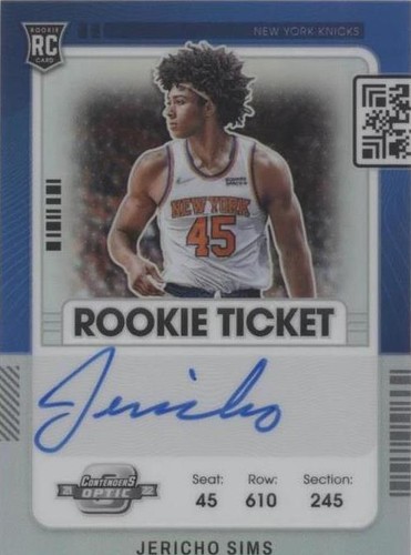 2021-22 Panini Contenders Optic - Jericho Sims #133
