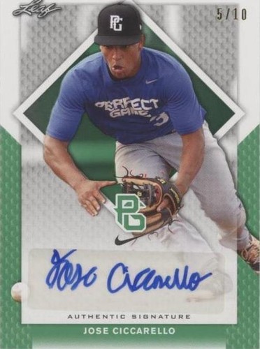2016 Leaf Perfect Game National Showcase - Jose Ciccarello #BA-005