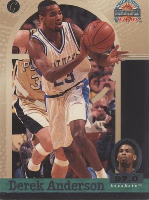 Baloncesto autografiado por Score Board 1997 - Derek Anderson #21