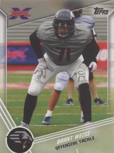 2020 Topps XFL Brant Weiss #153