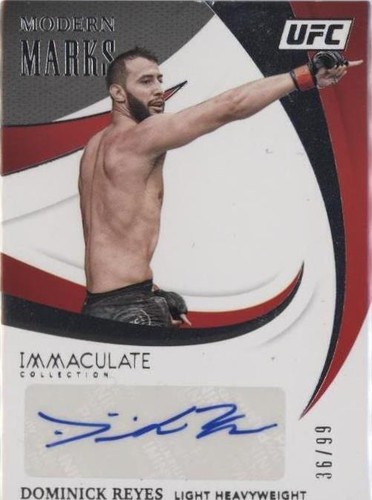 2021 Panini Immaculate Collection UFC - Dominick Reyes #MM-DRY