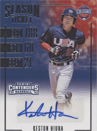 2016 Panini Elite Extra Edition - Keston Hiura #CNT-KE