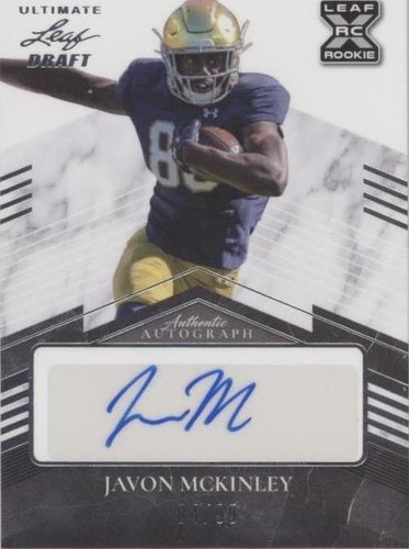 2021 Leaf Ultimate Draft Javon McKinley #BA-JMK