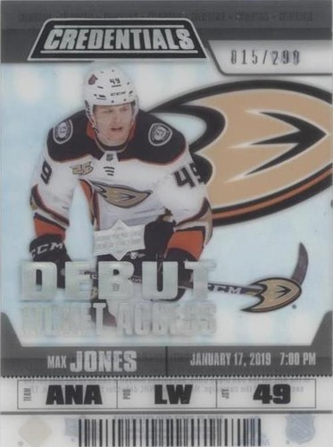 2019-20 Upper Deck Credentials - Max Jones #RTA-7