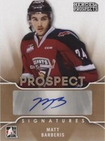 2015-16 Leaf In the Game Heroes & Prospects - Matt Barberis #PS-MB1