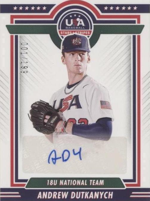 2022 Panini USA Baseball Stars & Stripes - Andrew Dutkanych #18US-AD1