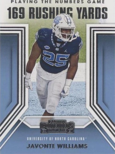2021 Panini Contenders Draft Picks Javonte Williams #22