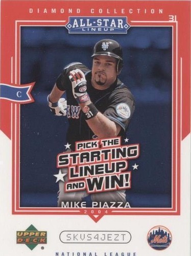 2004 Upper Deck Diamond Collection All-Star Lineup - Mike Piazza #AS-PI