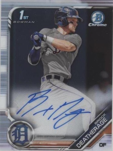 2019 Bowman Chrome Brock Deatherage 1st Auto Tigers | eBay