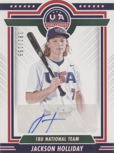 2022 Panini USA Baseball Stars & Stripes - Jackson Holliday #18US-JH