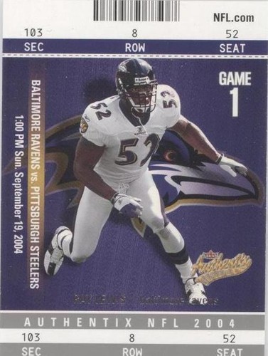 2004 Fleer Authentix Ray Lewis #41