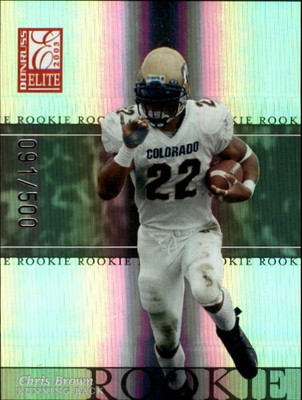 2003 Donruss Elite #115 Chris Brown Rookie Football Card /500