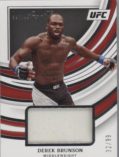 2022 Panini Immaculate Collection UFC - Derek Brunson #FN-DBR