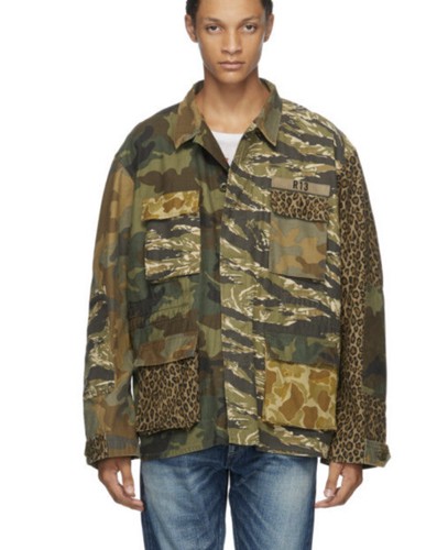 $645 R13 Medium Camo Cheetah Print Military Abu Cinched