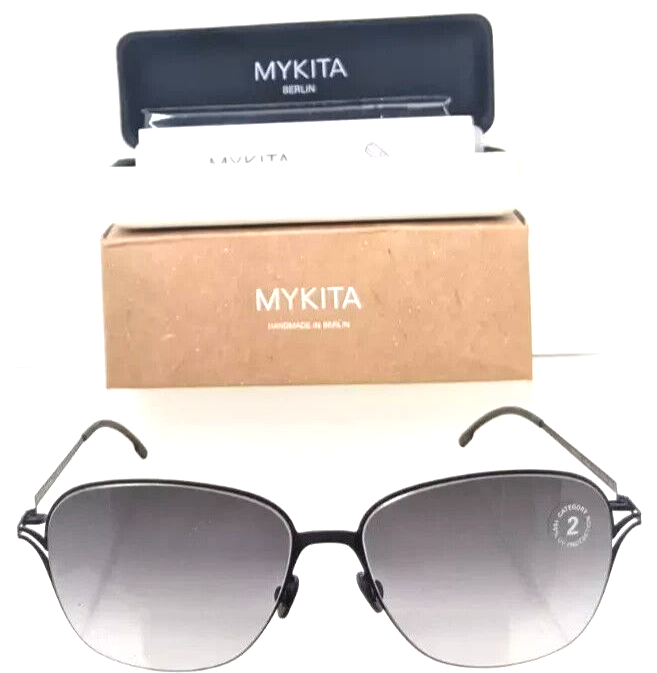 Pre-owned Mykita Tomke Col002 Black/grey Gradient Zeiss Lens Authentc Sunglasses 58-15 In Gray