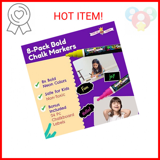Bold Liquid Chalk Markers - Dry Erase Marker Pens for Chalkboards, Signs, Window