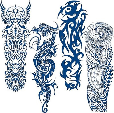 Qpout Semi-Permanent Temporäre Tattoos für Männer Frauen, 1-2 Wochen Lang An