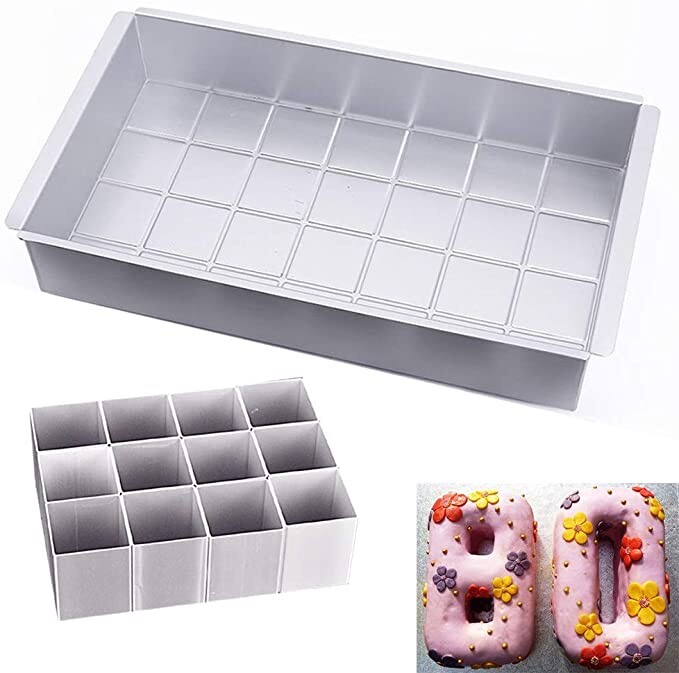 Rectangular Adjustable Cake Tin Set. Ideal Numbers, Letters and Shapes