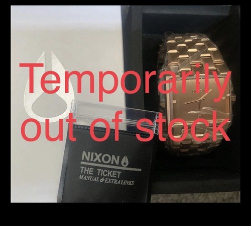RARE Nixon The Ticket 2 Watch Rose Gold Mens / Unisex 34mm