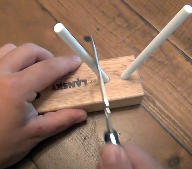 Lansky Turn Box 4 Rod Diamond and Ceramic Crock Stick Knife Sharpener