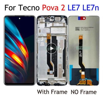 For TECNO Pova 2 LE7 LE7n LCD Display Touch Screen Digitizer Panel Assembly