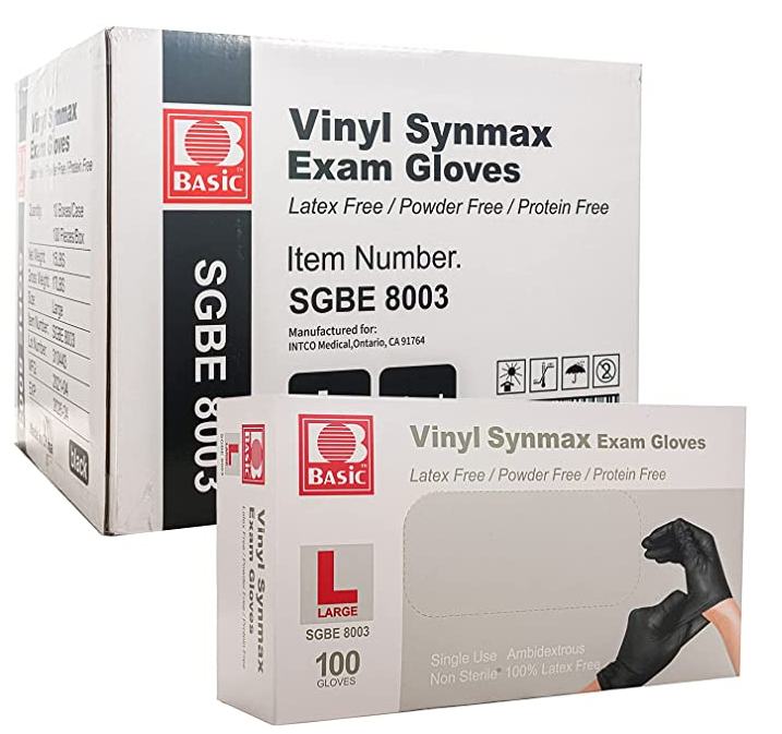 10-2000pcs  Black Vinyl Gloves -S M  L  XL