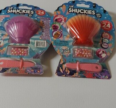 Lil Shuckies Pearl Party Lot of 2 Beads Girls Toys Gifts Favors NEW Series 1