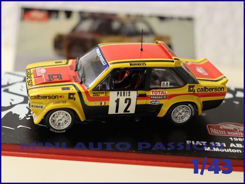 Fiat 131 Abarth  - 1980  - Collection Altaya - Rallye MontÃ© Carlo 1/43