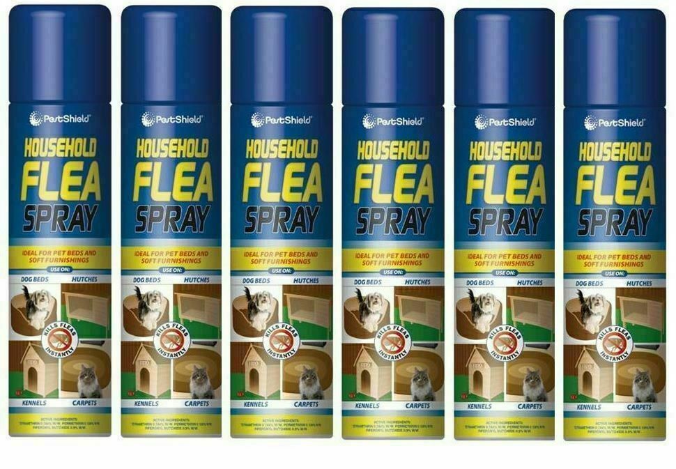 Pack Of 6 Flea Killer Spray treatment Cat Dog Pets Bed Carpet Home Pest Control eBay