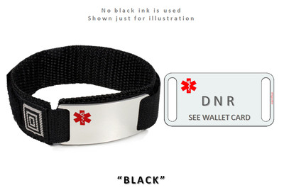 DNR Medical Alert ID Bracelet. Free emergency wallet Card!