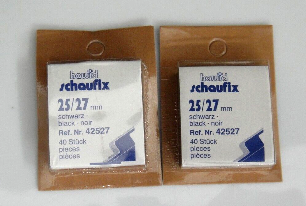 Hawid Schaufix Dark Stamp Mounts 25/27 2 Packs of 40 Famous Americans (m6)