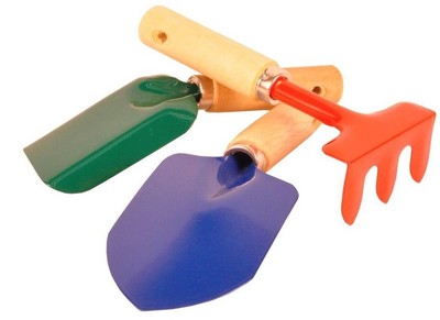 G and amp; F Outdoor Kids Garden Tool Set Metal Wood W/ Cotton Tote Machine