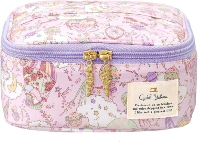 LIBERTY x Sanrio Little Twin Stars Makeup Bag Vanity Case Brush pockets NEW JP