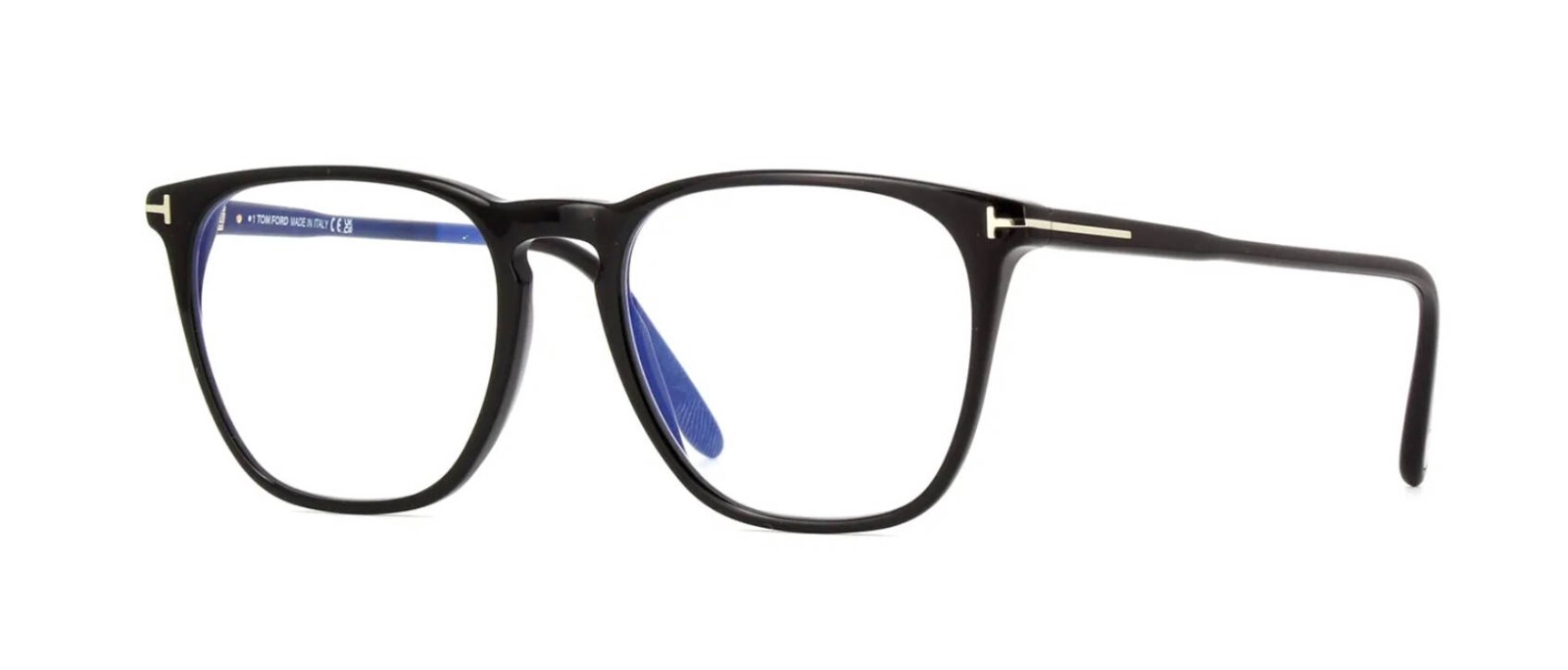 Tom Ford FT 5937-B BLUE BLOCK Shiny Black/Blue Filter (001