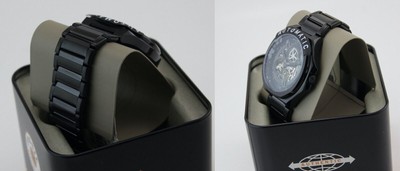 Pre-owned Fossil - Evanston Automatic Black Stainless Steel Multifunction Watch \ Rrp£224