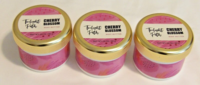 New! Set of 3 Twilight Path Cherry Blossom Body Butter 2.8 oz - Cruelty-Free