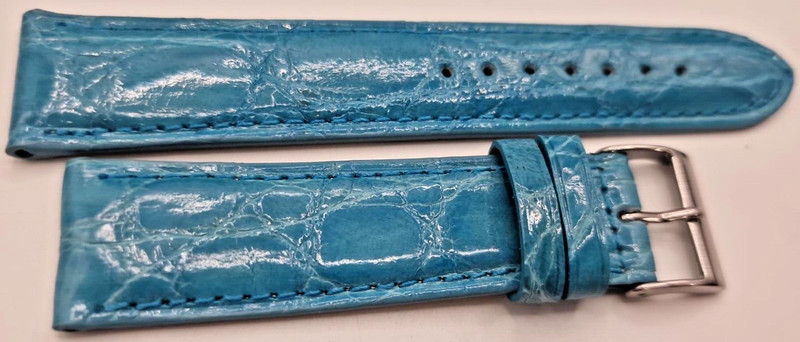 Hochwertiges Handgefertigtes Echtes Krokodil Armband TÃ¼Rkis Mm16-17-18-19-20-22