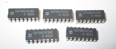 5 Pcs Harris CD74HC4316E CMOS Logic Quad Analog Switch Dip-16 IC