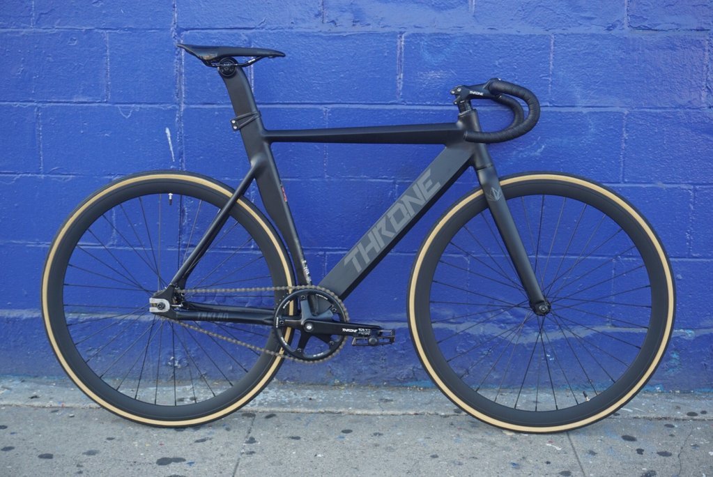 Throne Track Lord Custom Build Fixed Gear Single Speed Bike Black tan Mr. Bikes
