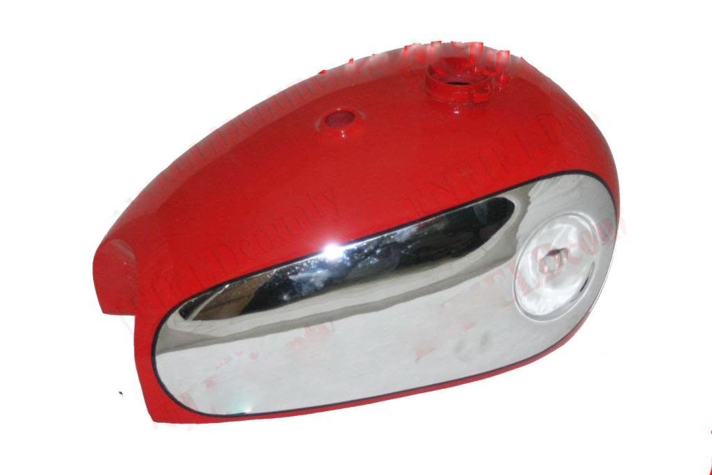 BSA Goldstar A7 A10 Red Painted Chrome Plated Petrol Fuel Tank 3" Monogram  