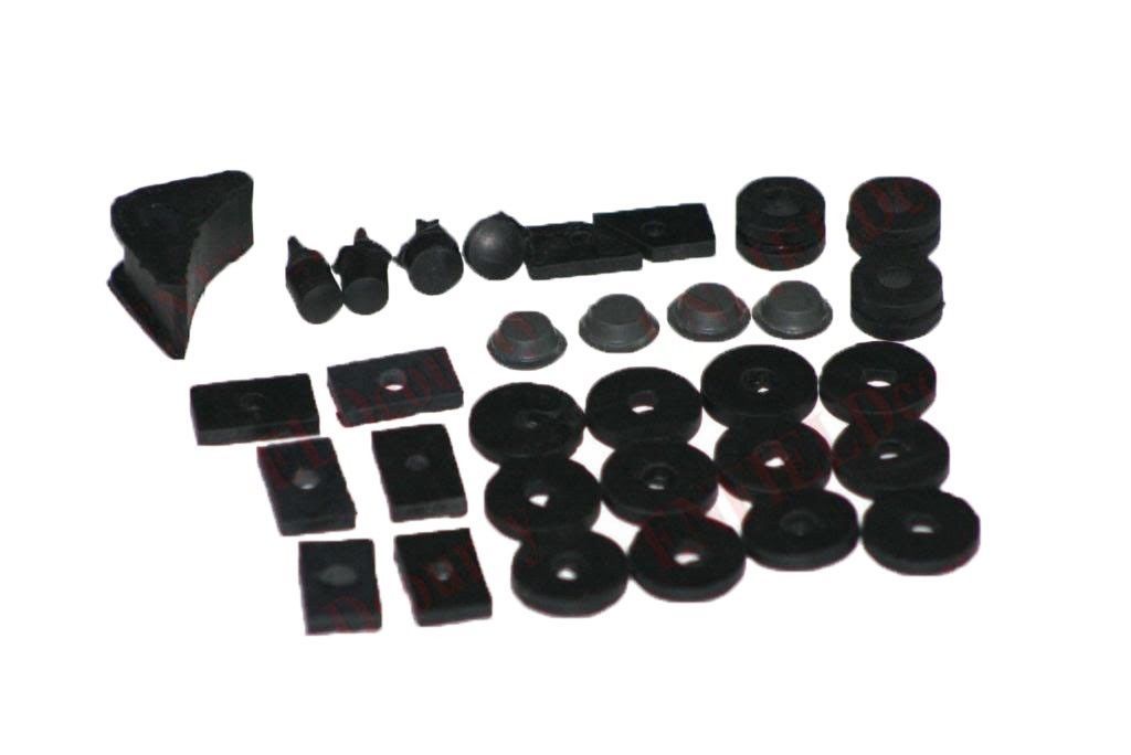 Floor With Body Vibration Rubber Kit Black for Lambretta GP LI TV SX Models  