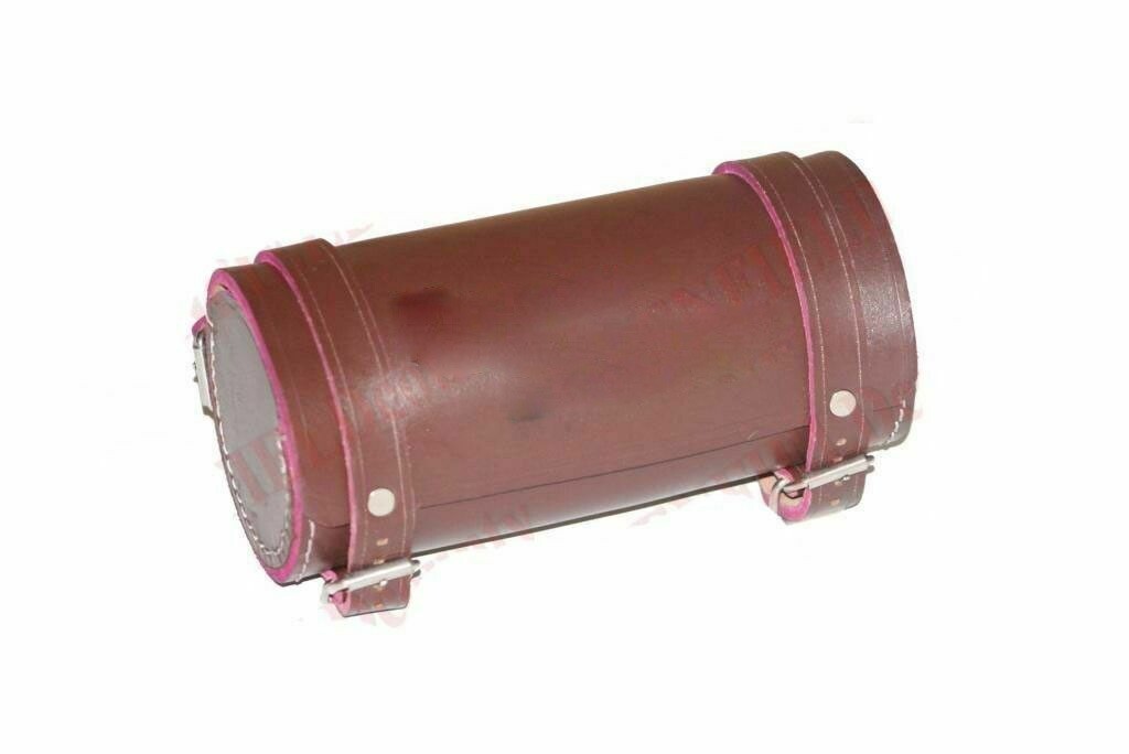 Fits Royal Enfield Vintage Customised Brown Leather Tool Bag Roll Engraved 