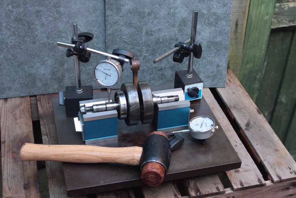 Motorcycle crank truing table and gauges in Nuneaton, Warwickshire