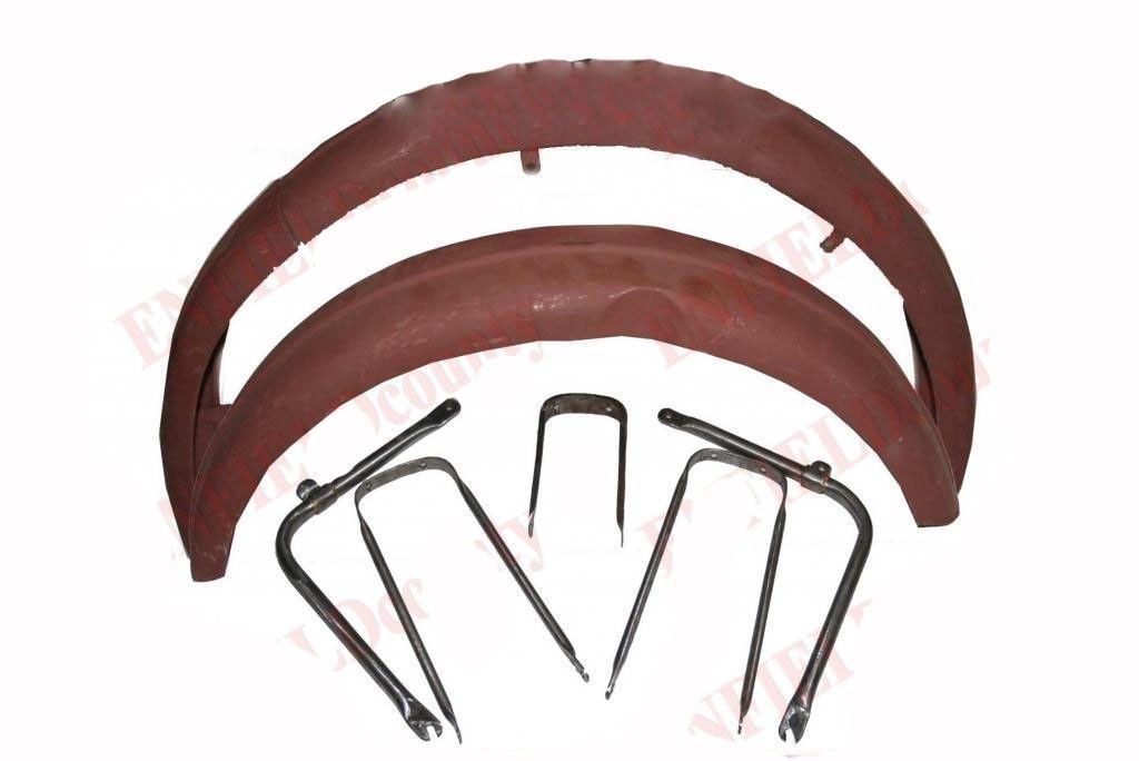 1950s BSA C11 C10 250cc Raw Metal Front Rear Mudguard Set With Stays Fitting 